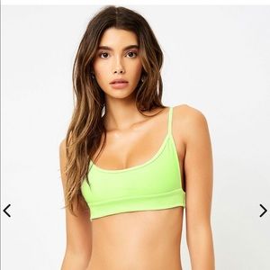 Frankies Bikinis Gavin Bikini Top in Acid Green